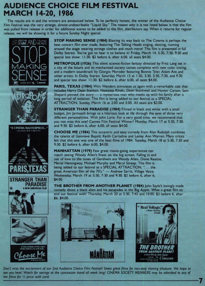 Williams Cinema 1984