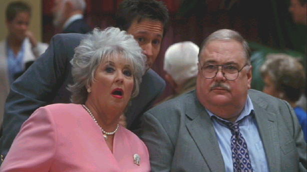 Gailard Sartain and Paula Deen in "Elizabethtown"
